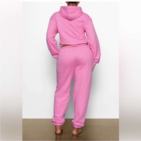 💖SKIMS COTTON FLEECE JOGGERS SWEATPANTS IN BUBBLEGUM XL NEW WITH TAGS - Picture 3 of 14